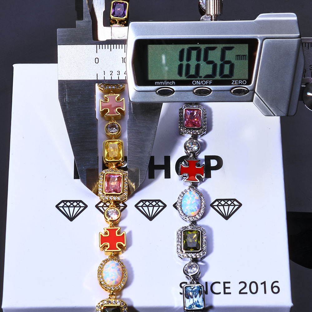 Tennis Bracelet Cubic - NY 10mm Colorful Gemstone Tennis Necklace