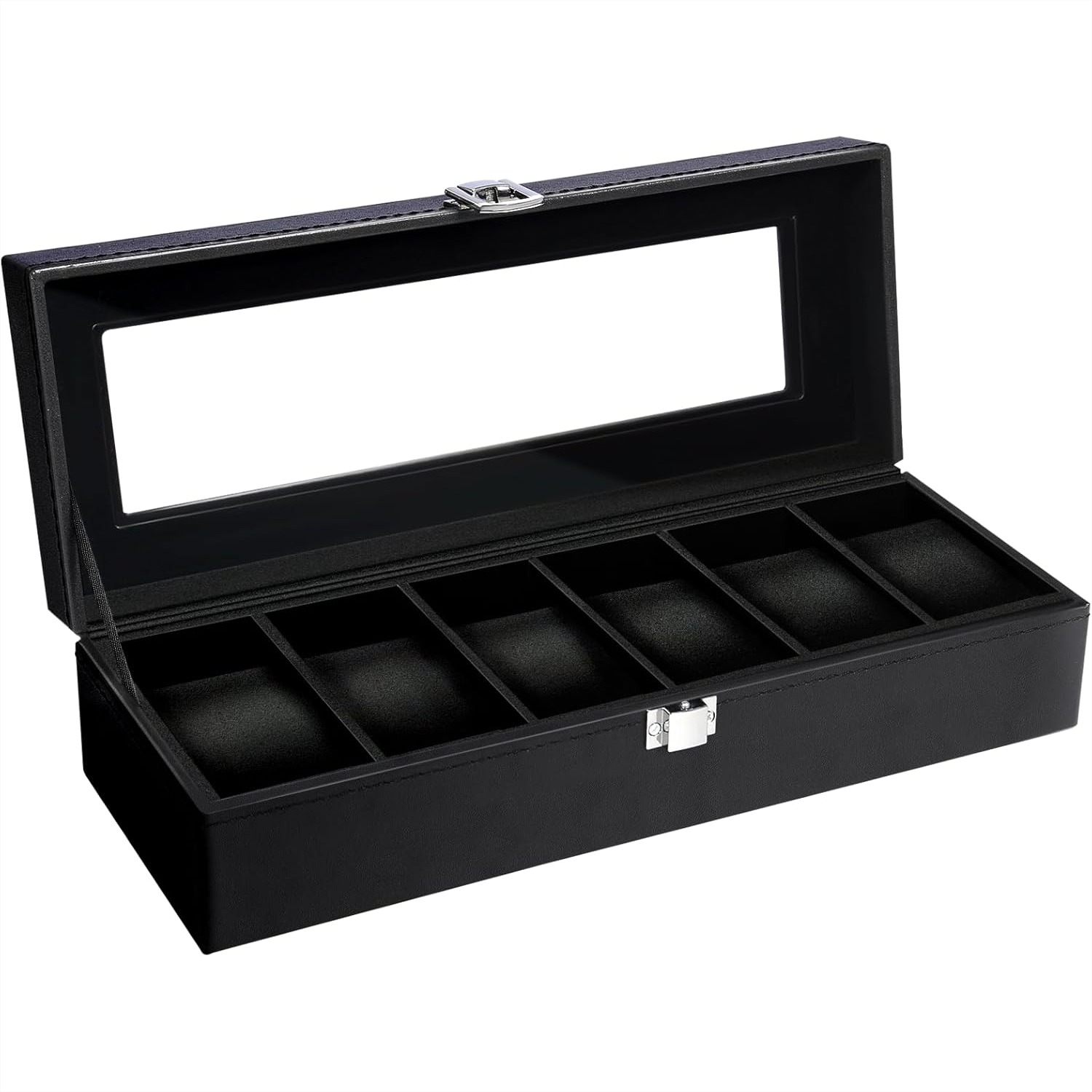 Jewelry Watches For Men - 6 Slot Watch Box with Glass