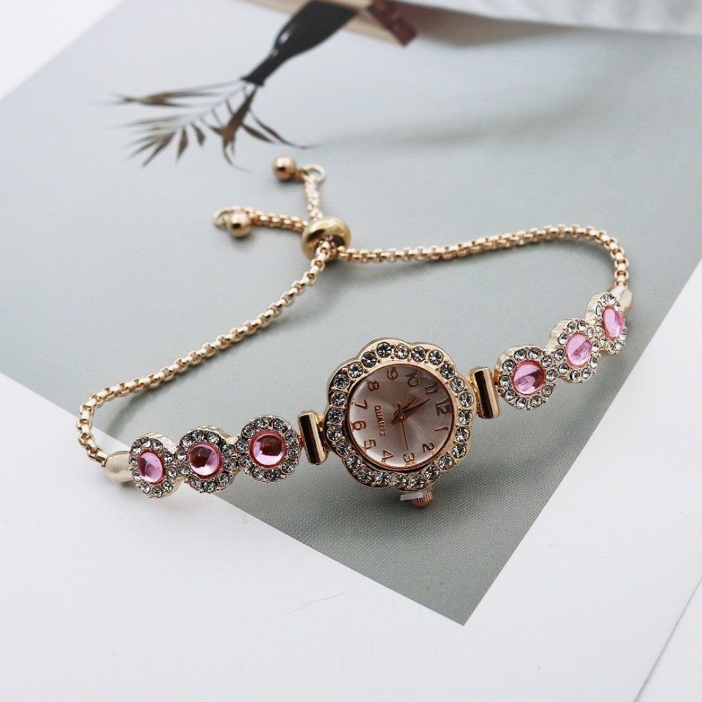 Jewelry Watches For Women - Fashion Rhinestone Women Quartz Watch Flowers