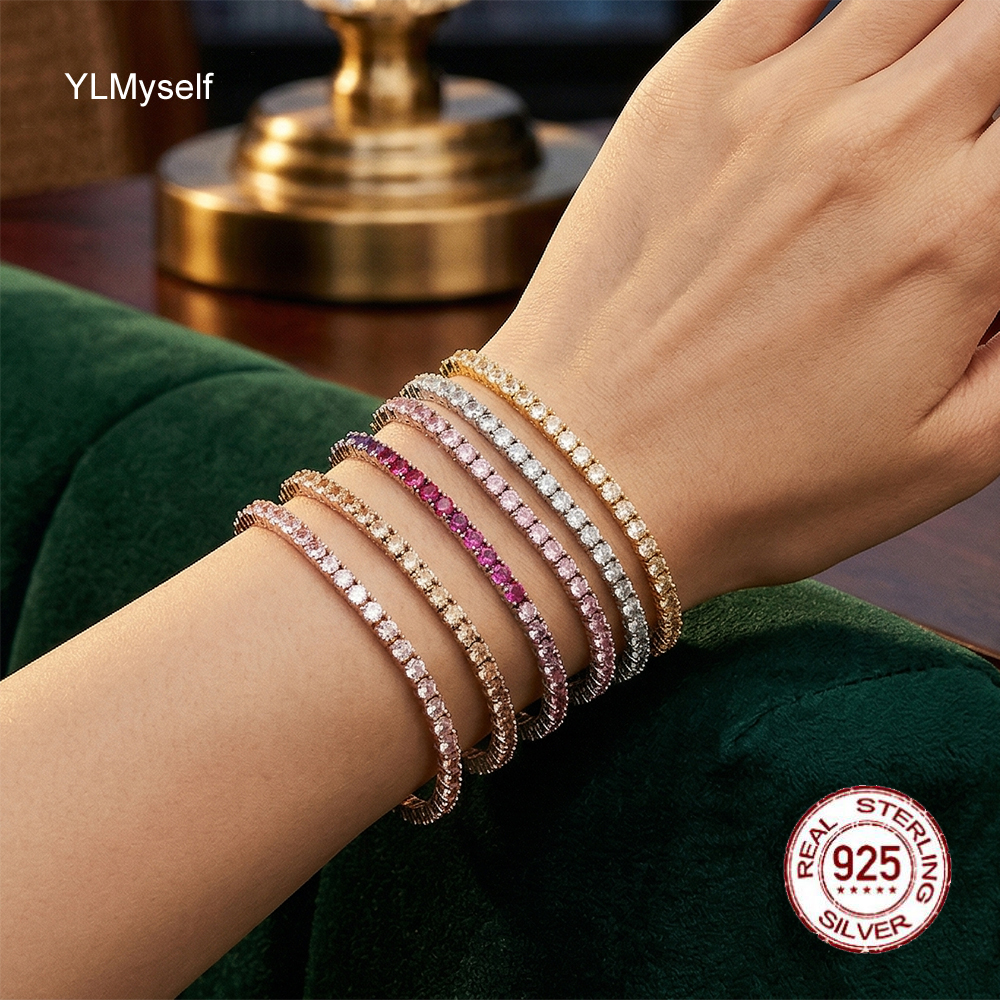 Solid Silver Fine Jewelry Chai - Tennis Bracelet Cubic のレビューと価格
