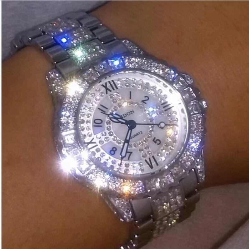 Luxury Shiny Fine Zircon Quart - Jewels In Quartz Watches のレビューと価格