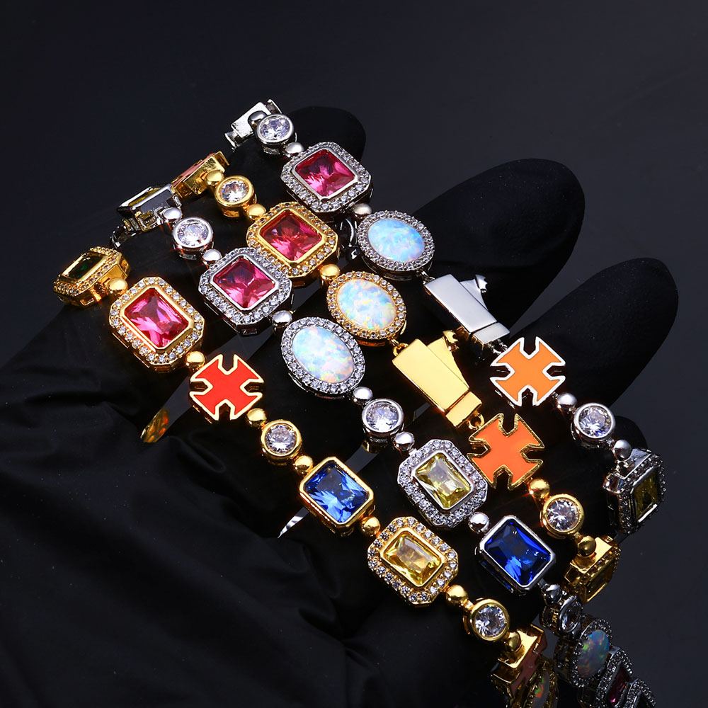 NY 10mm Colorful Gemstone Tenn - Tennis Bracelet Cubic のレビューと価格