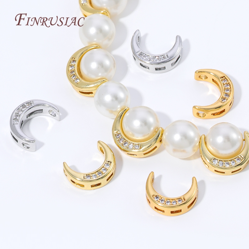 18K Gold Plated Moon Spacer Be - Pearl Necklace のレビューと価格