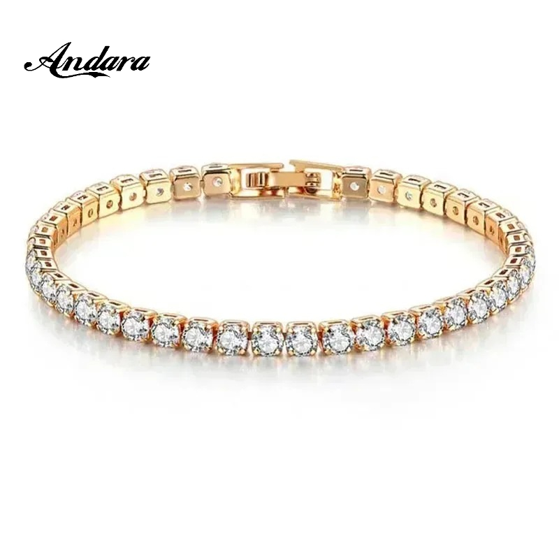 925 Sterling Silver Rose Gold  - Tennis Bracelet Cubic のレビューと価格