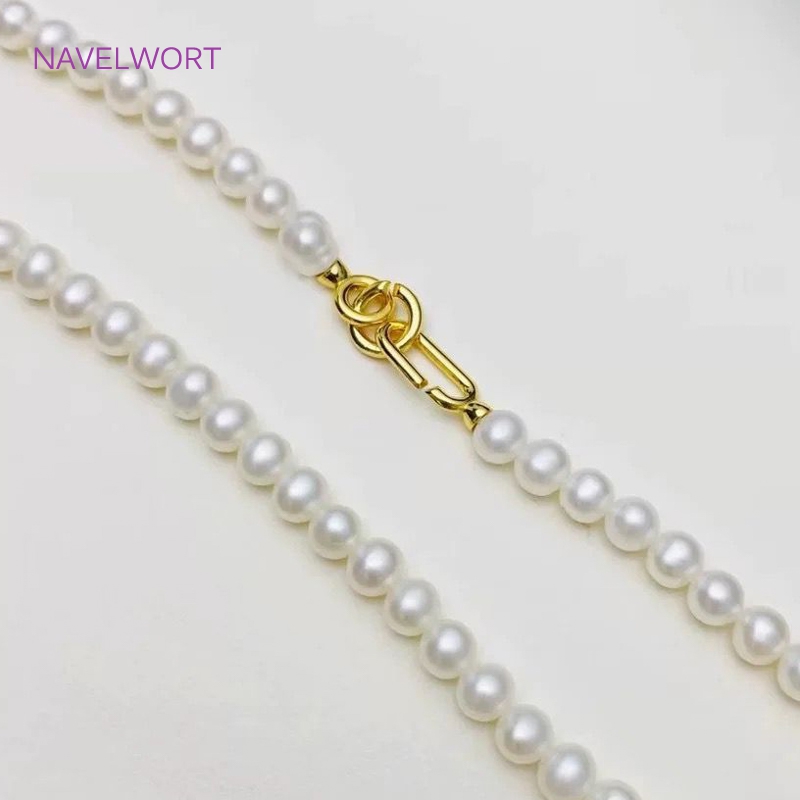 1/2/4Pcs 18K Gold Plated Pearl - Pearl Necklace のレビューと価格