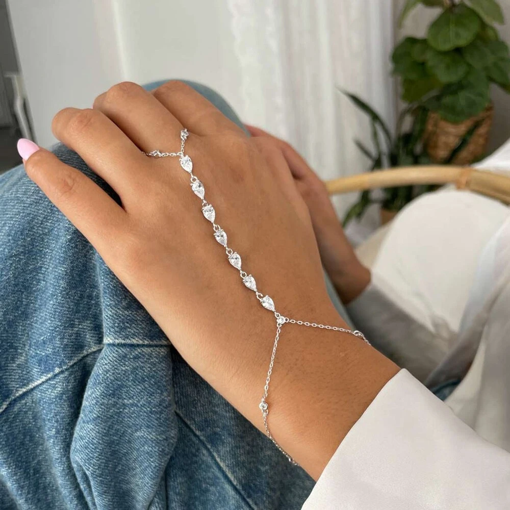 Fashion Zircon Teardrop Finger - Jewelry & Watches Review のレビューと価格