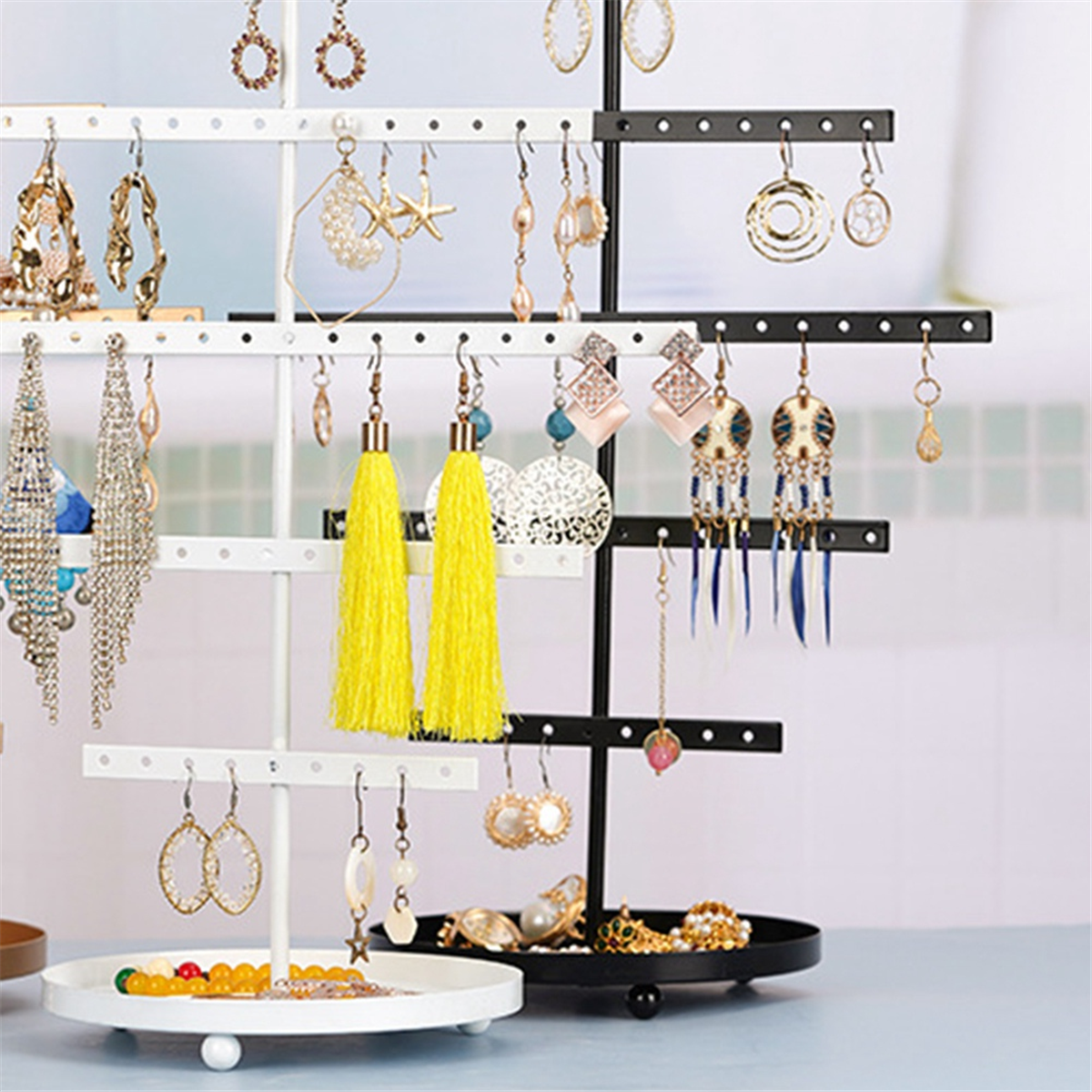 ABQR Black 3-Layer Simple Earr - Jewelry & Watches Review のレビューと価格