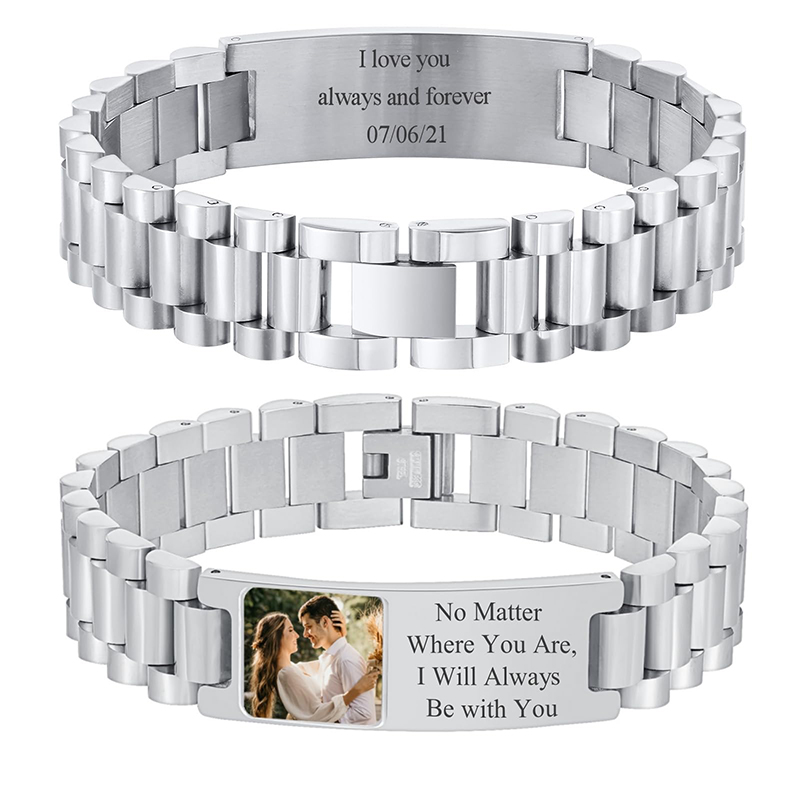 Custom Picture Text Bracelet W - Jewelry Watches For Men のレビューと価格