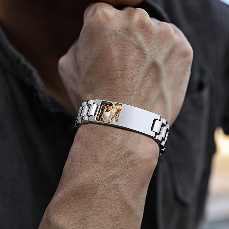 Custom Picture Text Bracelet W - Jewelry Watches For Men のレビューと価格