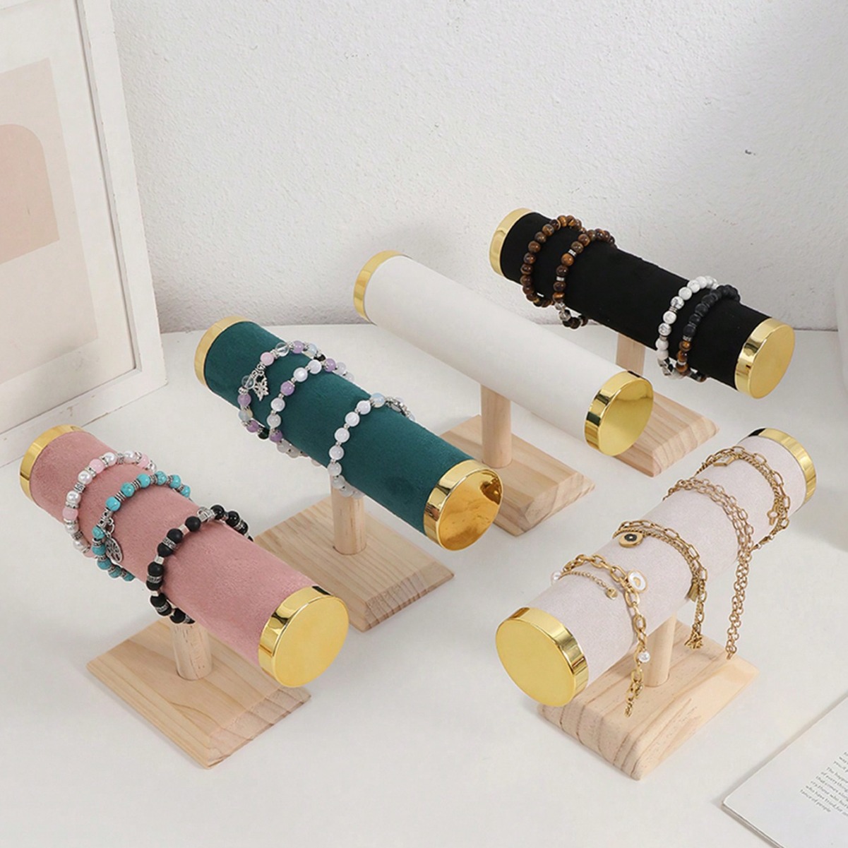 New T-Bar Jewelry Stand-Gold B - Jewelry Or Watches のレビューと価格
