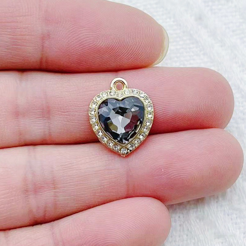 10pcs heart-shaped inlaid colo - Jewelry & Watches Review のレビューと価格