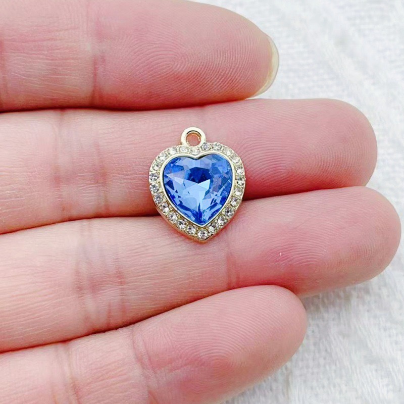 10pcs heart-shaped inlaid colo - Jewelry & Watches Review のレビューと価格