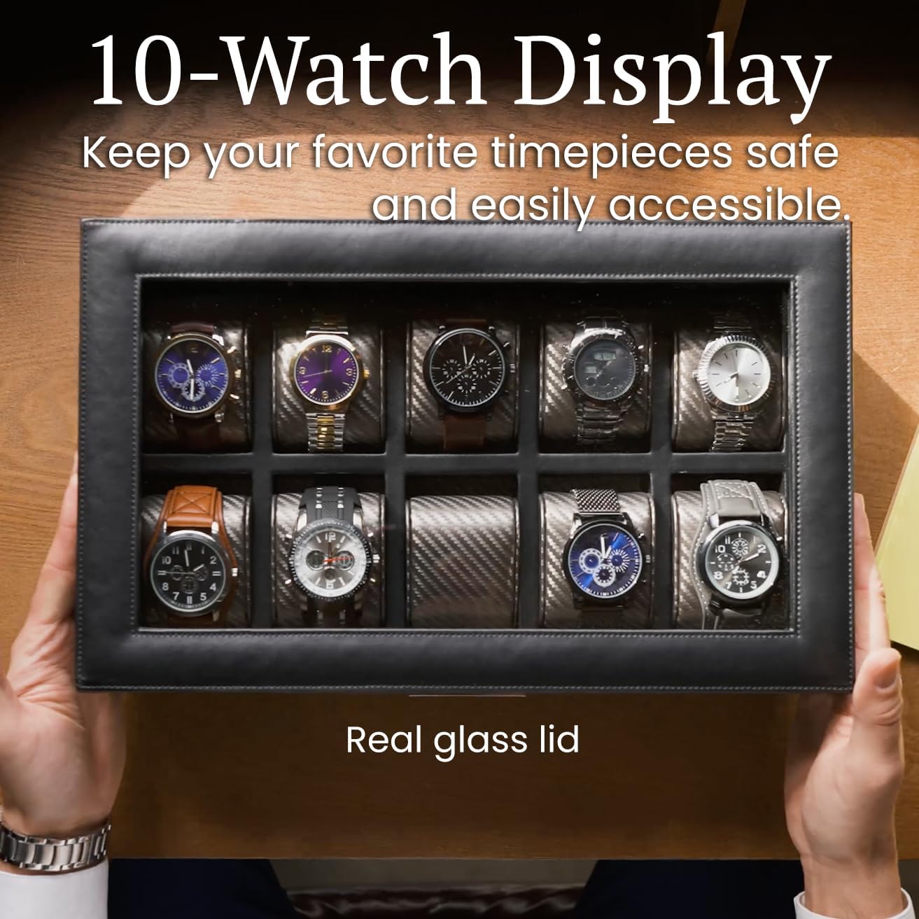 Large Watch Box for Men, 10-Sl - Jewelry Watches For Men のレビューと価格