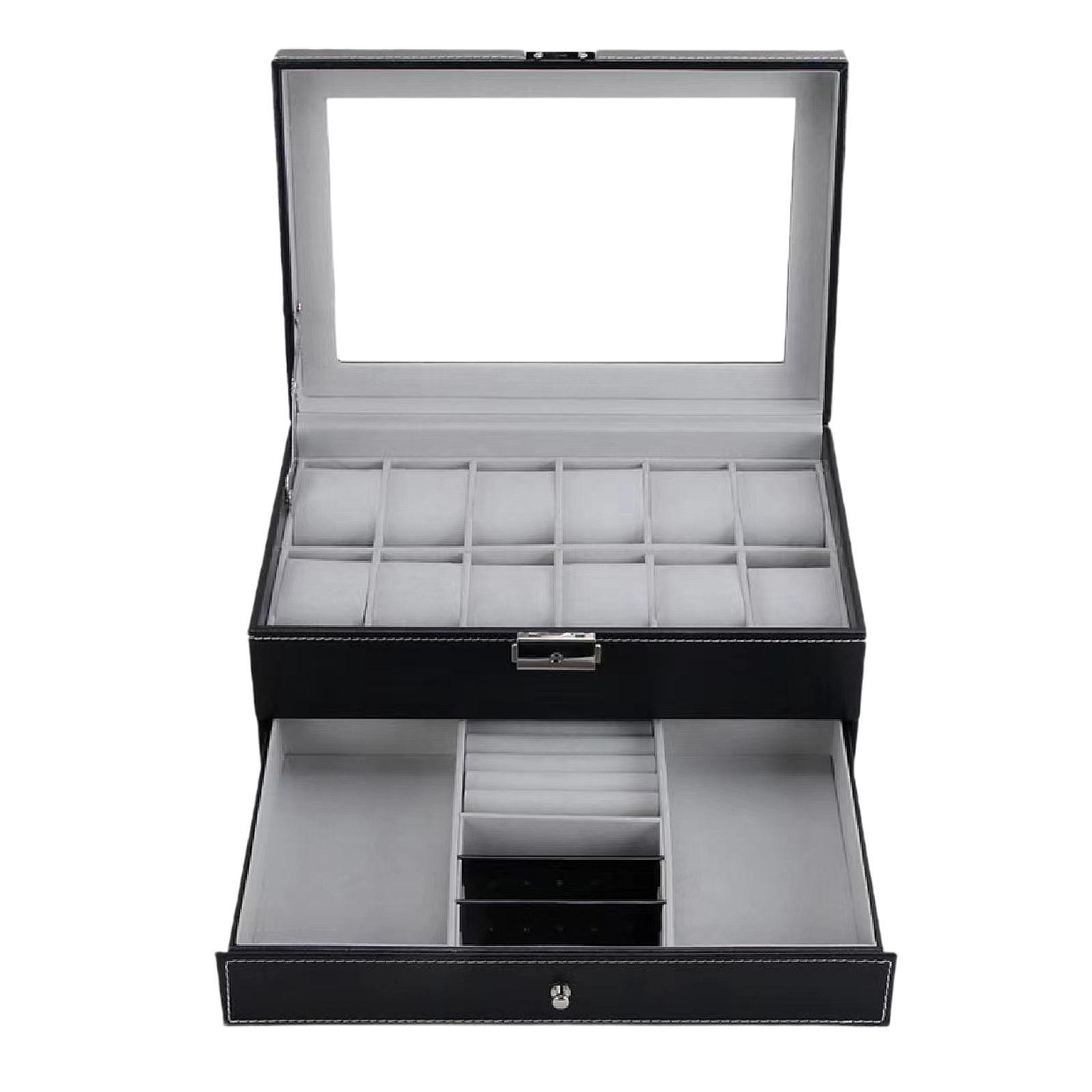 12 Slots PU Leather Watch Stor - Jewelry Bracelet Watches のレビューと価格