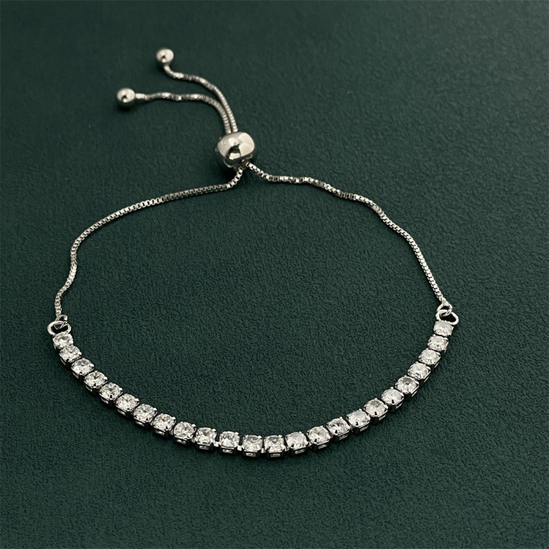 925 Sterling Silver Adjustable - Tennis Bracelet Cubic のレビューと価格