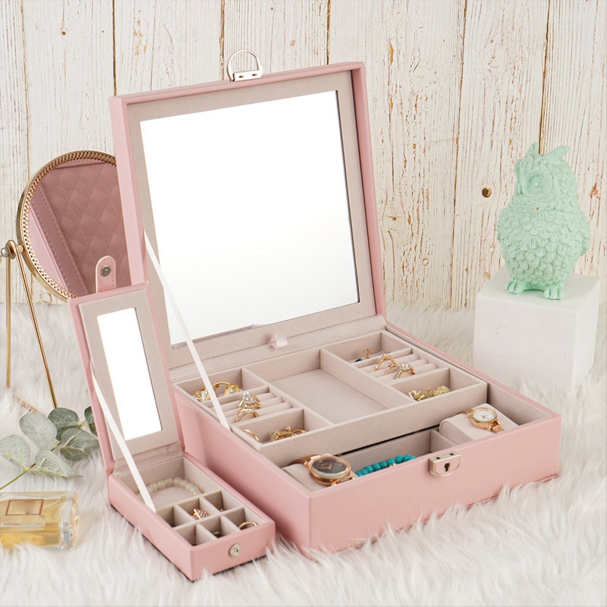 ABQR Girly Pink Jewelry Box Je - Jewelry & Watches Review のレビューと価格