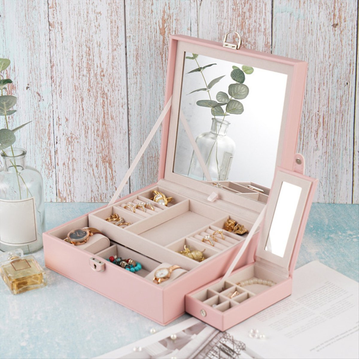 ABQR Girly Pink Jewelry Box Je - Jewelry & Watches Review のレビューと価格