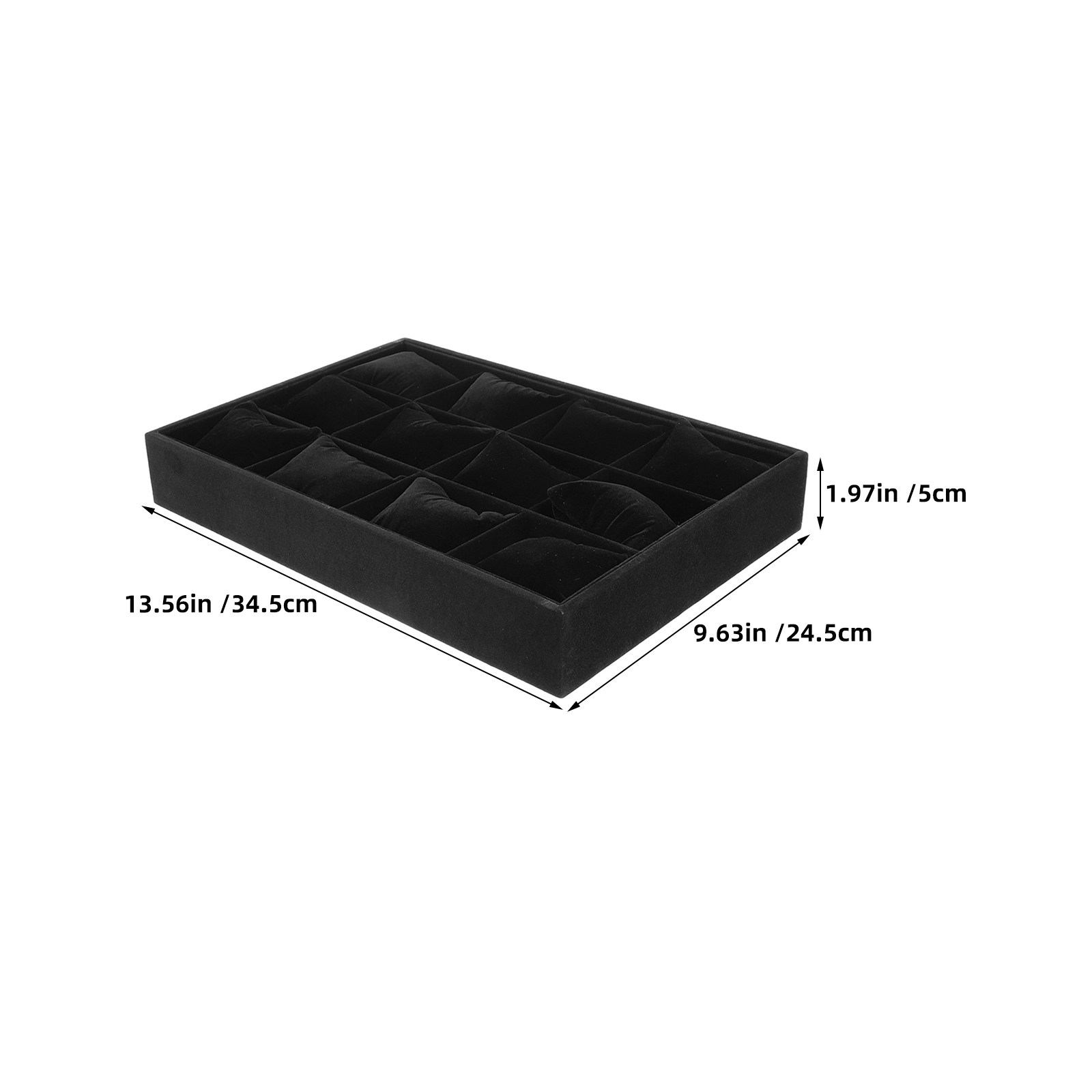 2Pcs 12-Slot Black Grid Jewelr - Jewelry Bracelet Watches のレビューと価格