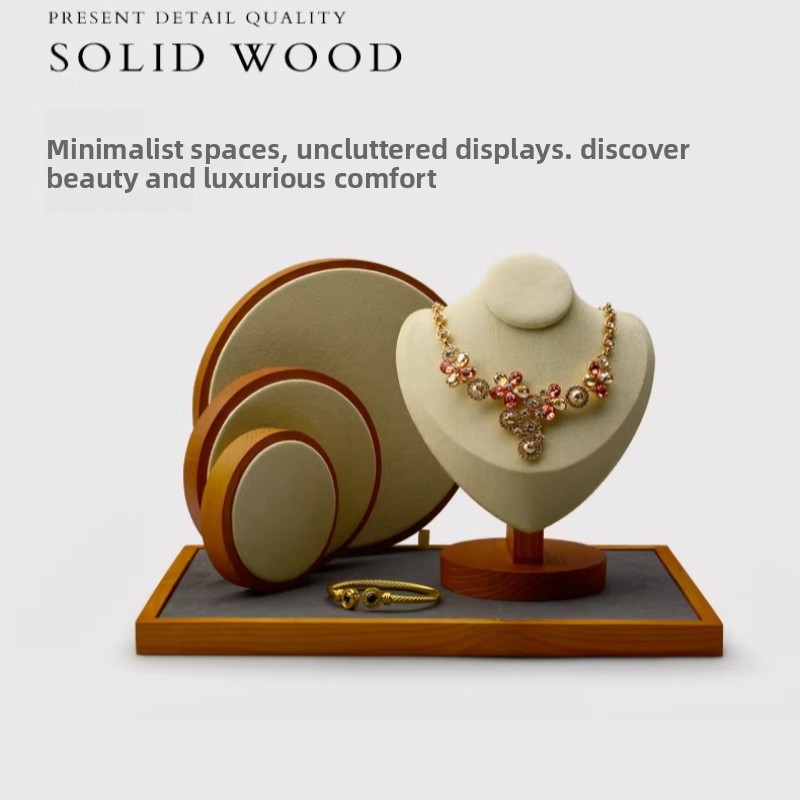 Solid Wood Jewelry Display Tra - Jewelry And Watches Store のレビューと価格