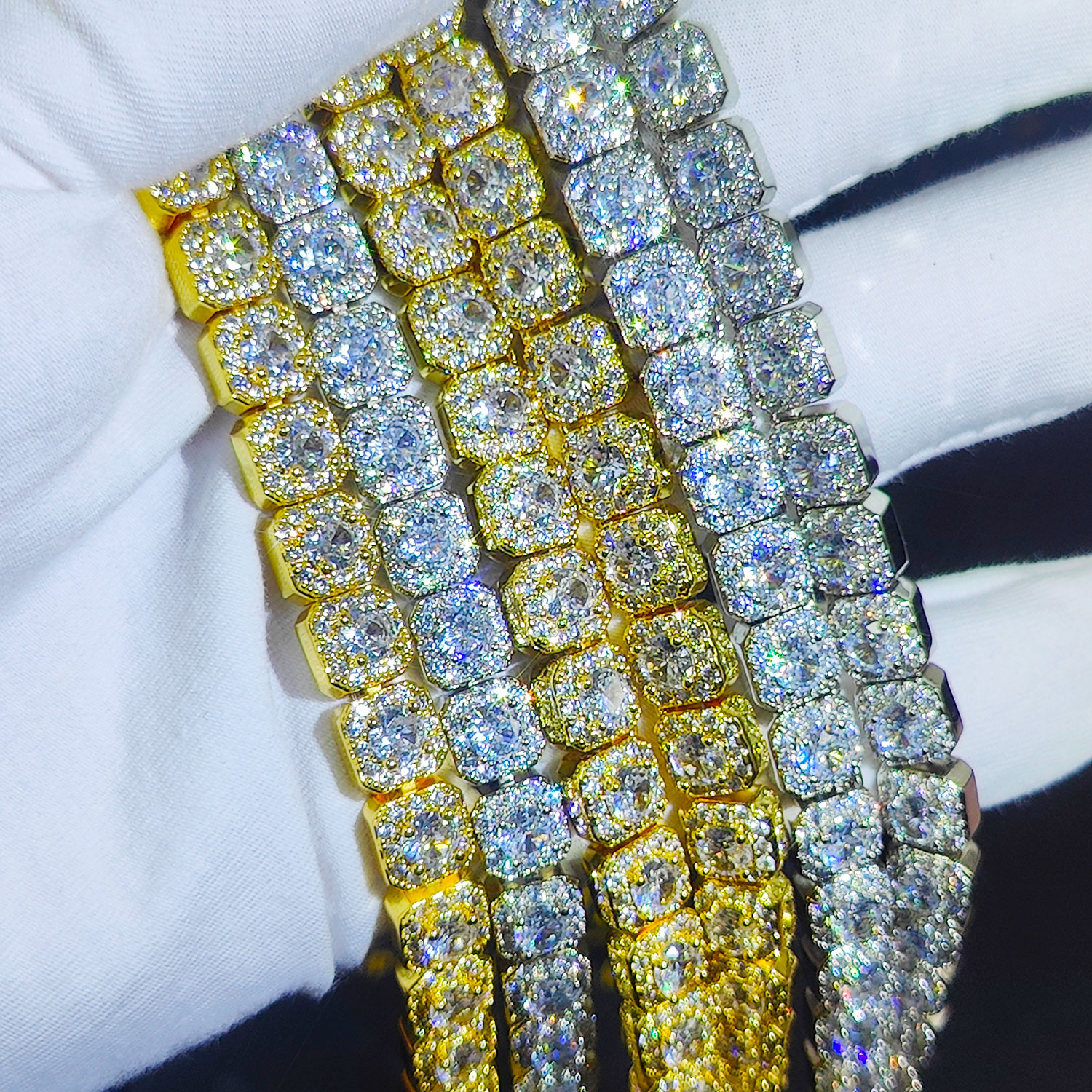 Clustered Diamond Tennis Chain - Tennis Bracelet Cubic のレビューと価格