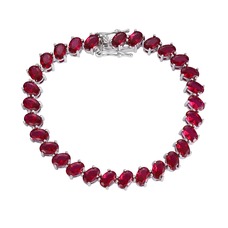 Real 925 Fine Jewelry Pave 4*6 - Tennis Bracelet Cubic のレビューと価格