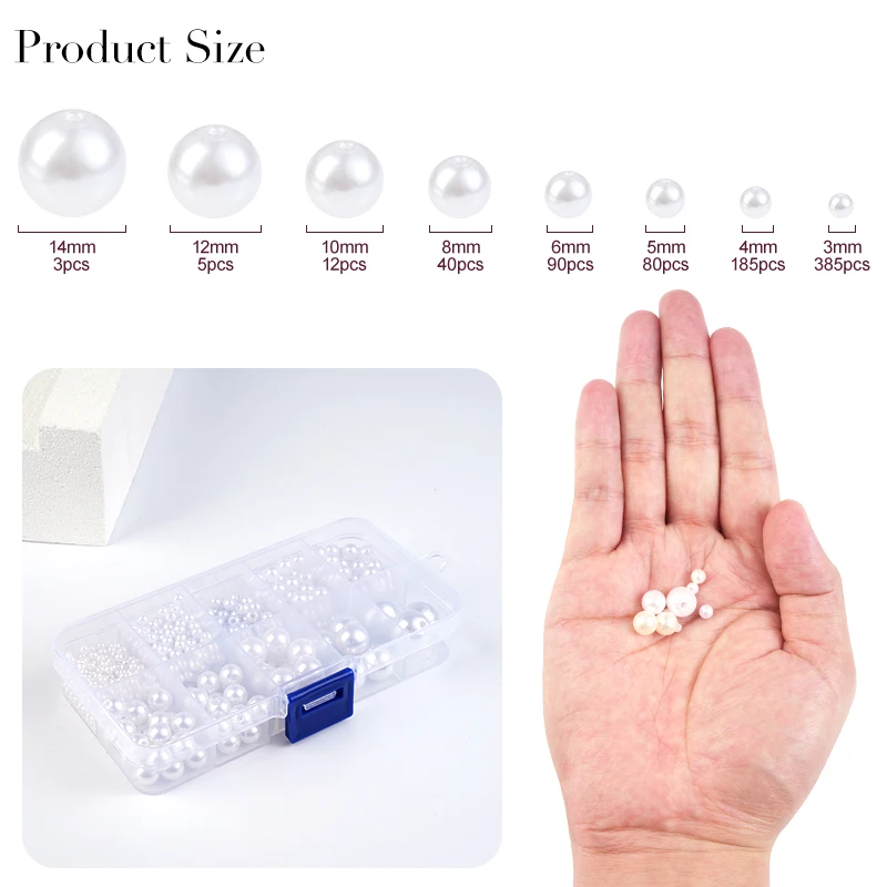 800pcs Artificial Faux Pearl R - Pearl Necklace のレビューと価格