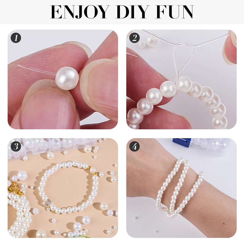 800pcs Artificial Faux Pearl R - Pearl Necklace のレビューと価格