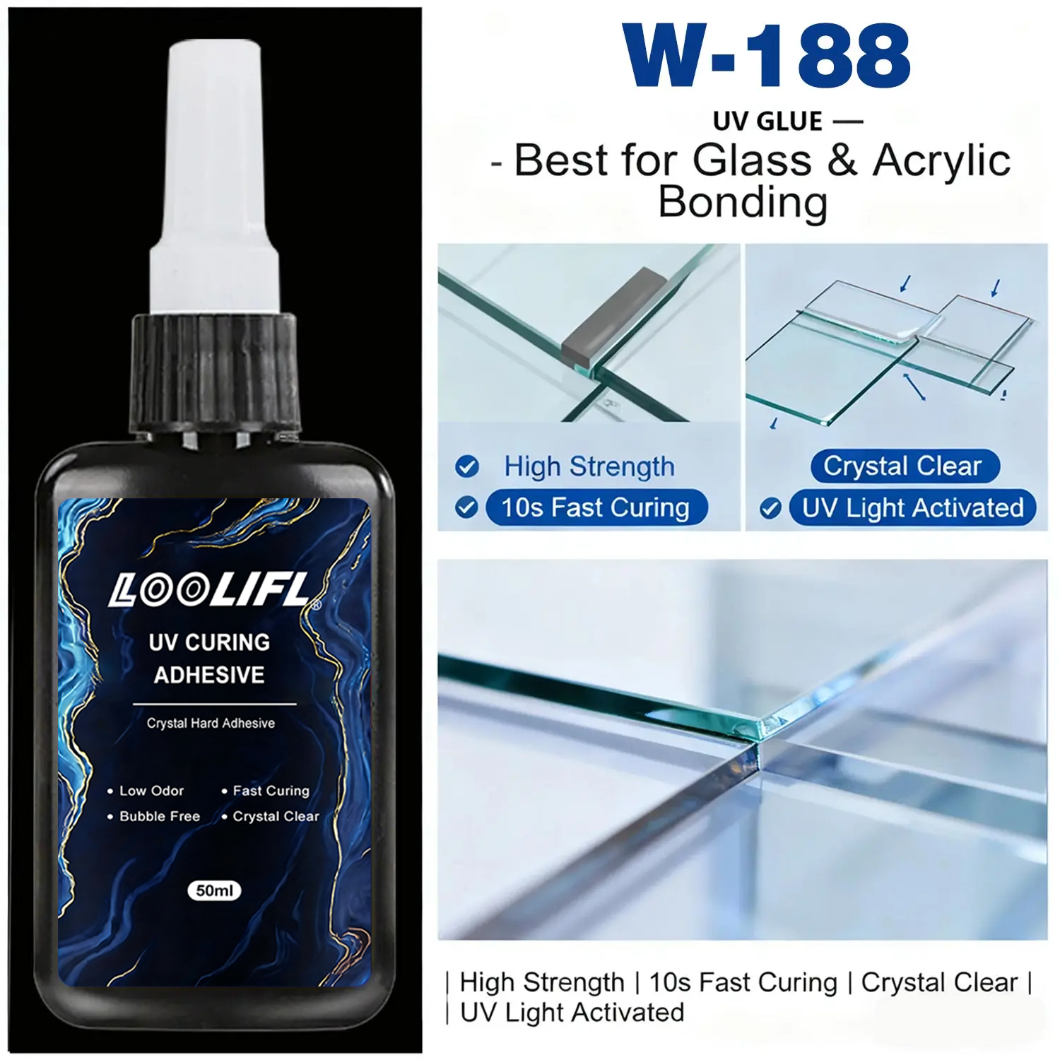Loolifl 50ml UV Glue with UV L - Jewelry Repair & Watches Photos のレビューと価格