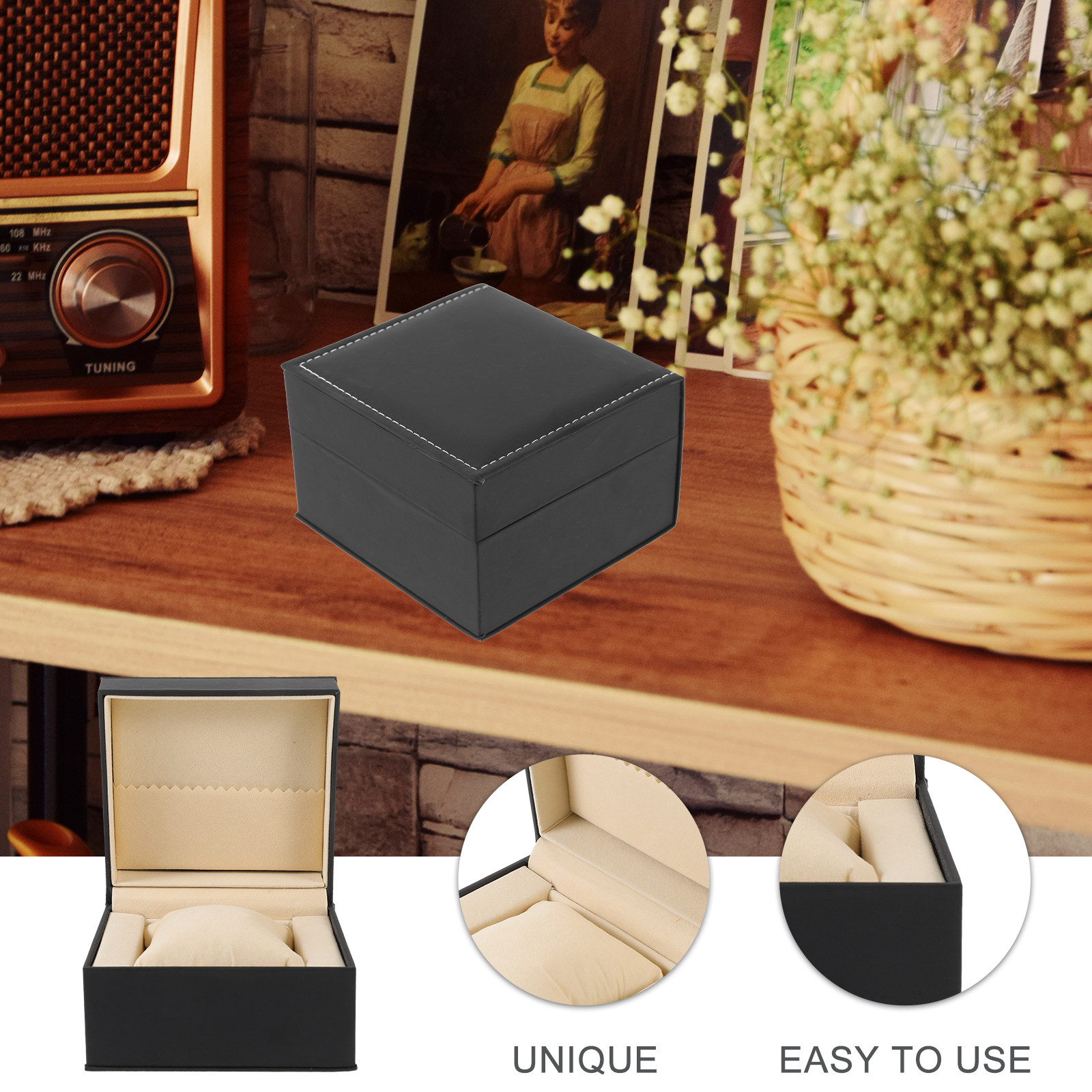1Pcs Premium PU Watch Storage  - Jewelry Or Watches のレビューと価格