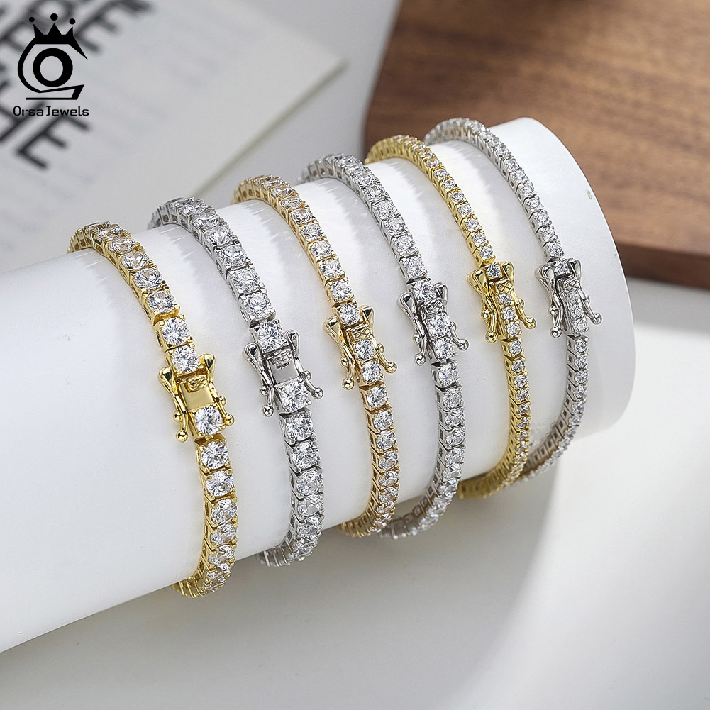 ORSA JEWELS 2mm 3mm 4mm 5A Cub - Tennis Bracelet Cubic のレビューと価格