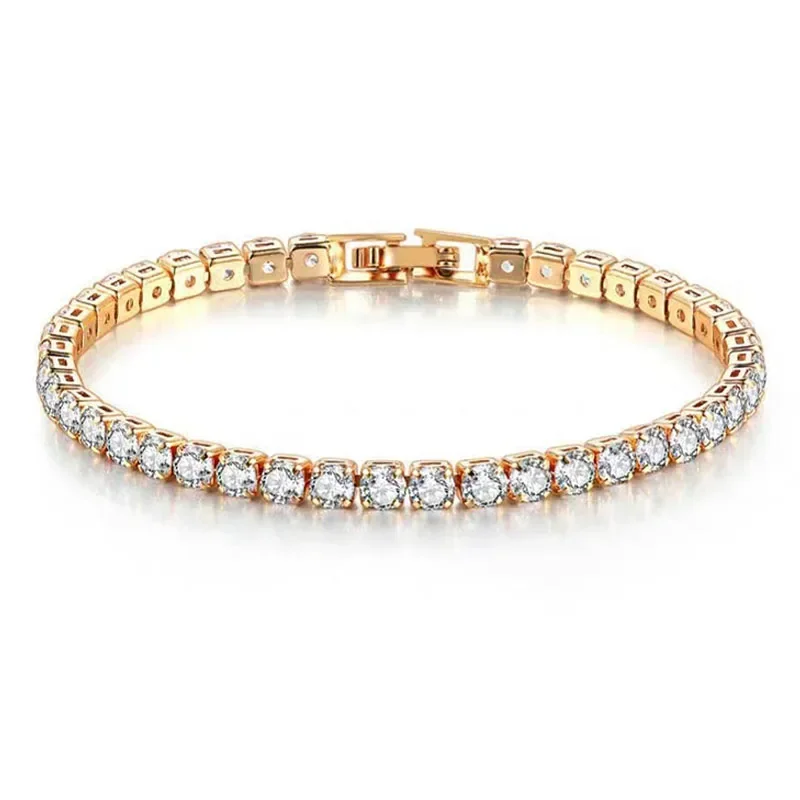 Hip hop 925 sterling silver cu - Tennis Bracelet Cubic のレビューと価格