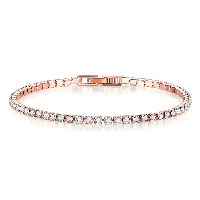 Hip hop 925 sterling silver cu - Tennis Bracelet Cubic のレビューと価格