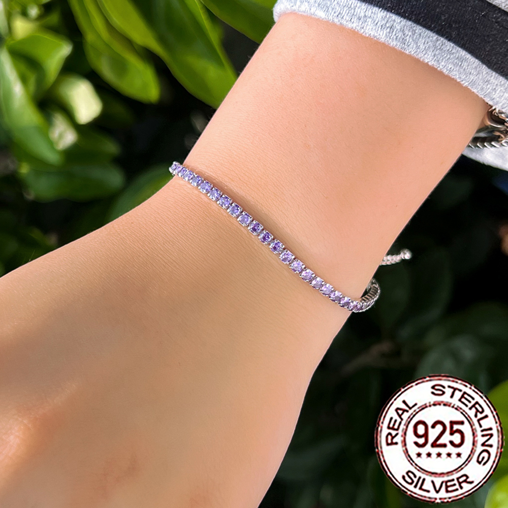 CWWZircons 100% 925 Sterling S - Tennis Bracelet Cubic のレビューと価格