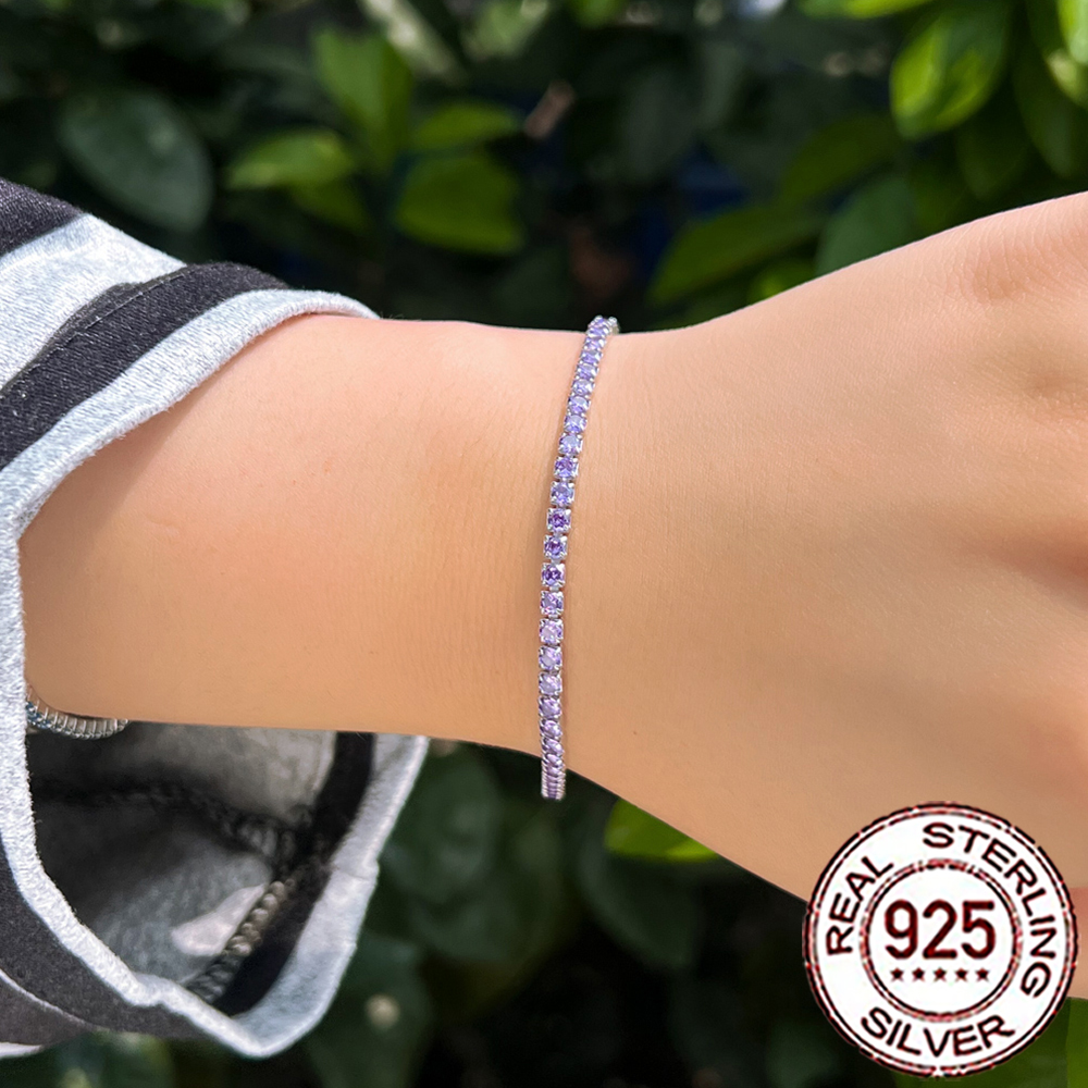CWWZircons 100% 925 Sterling S - Tennis Bracelet Cubic のレビューと価格