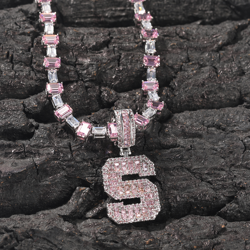 Uwin Pink Baguette Letters Cus - Tennis Bracelet Cubic のレビューと価格