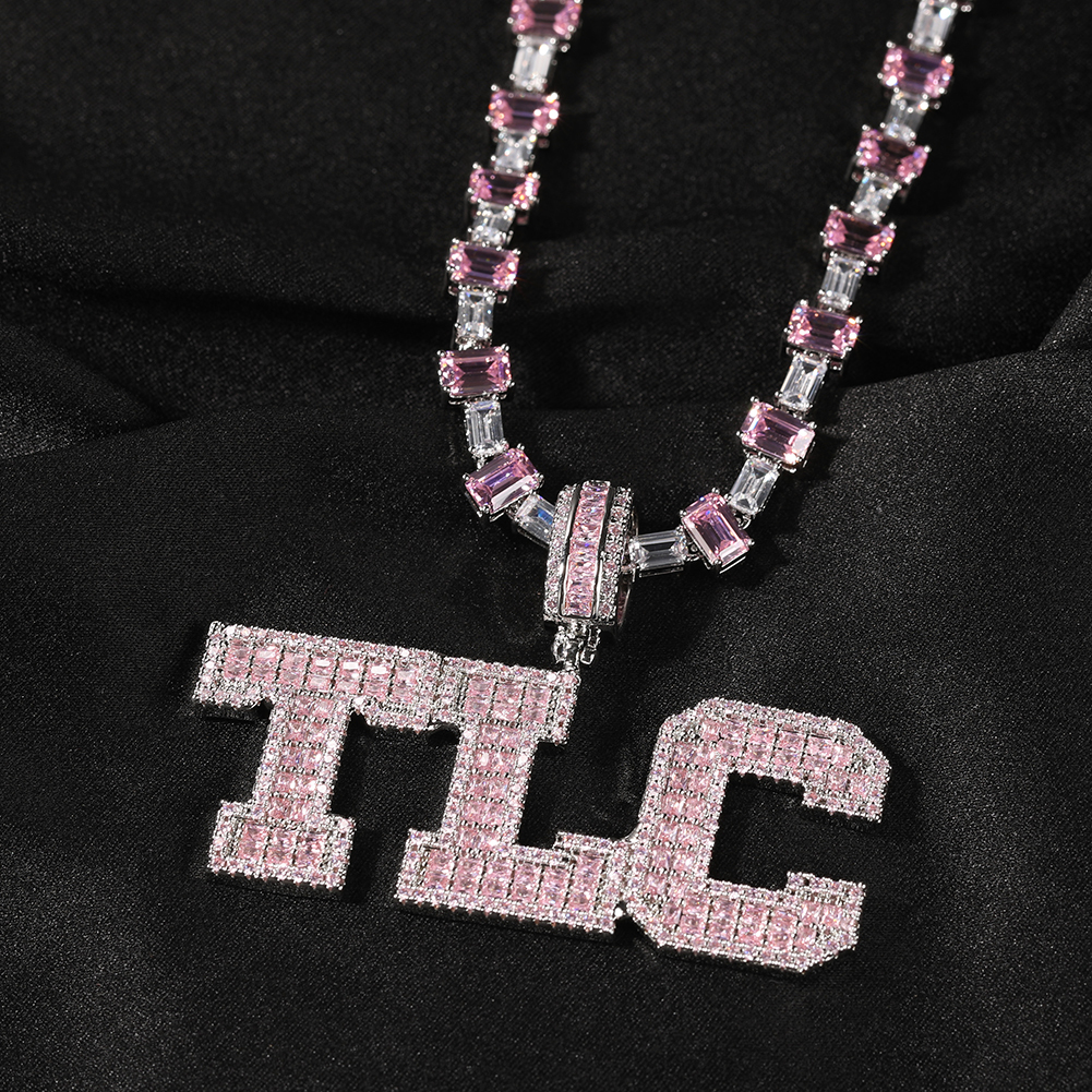 Uwin Pink Baguette Letters Cus - Tennis Bracelet Cubic のレビューと価格