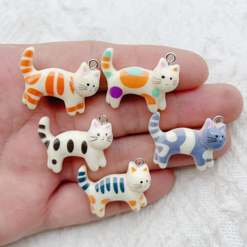10pcs resin cartoon cat animal - Jewelry & Watches Review のレビューと価格