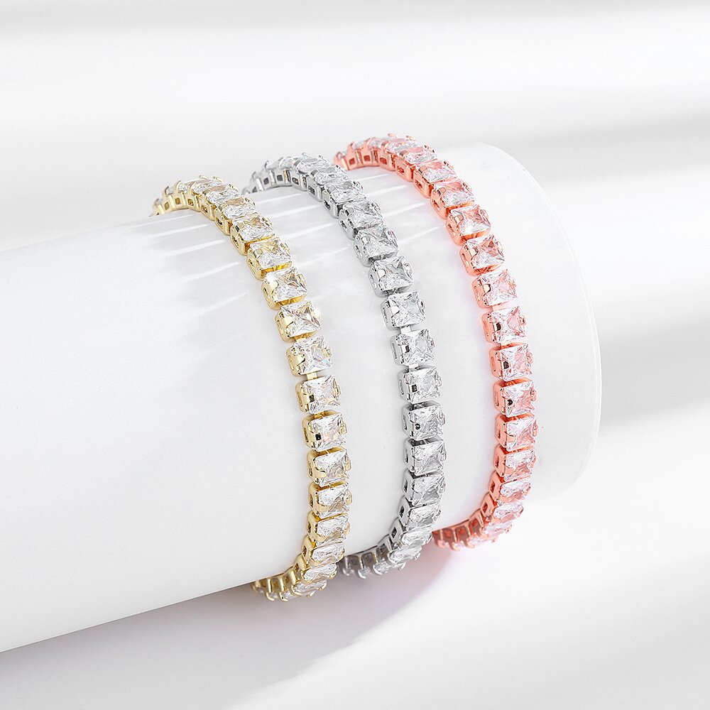 925 Sterling Silver 4MM Cubic  - Tennis Bracelet Cubic のレビューと価格