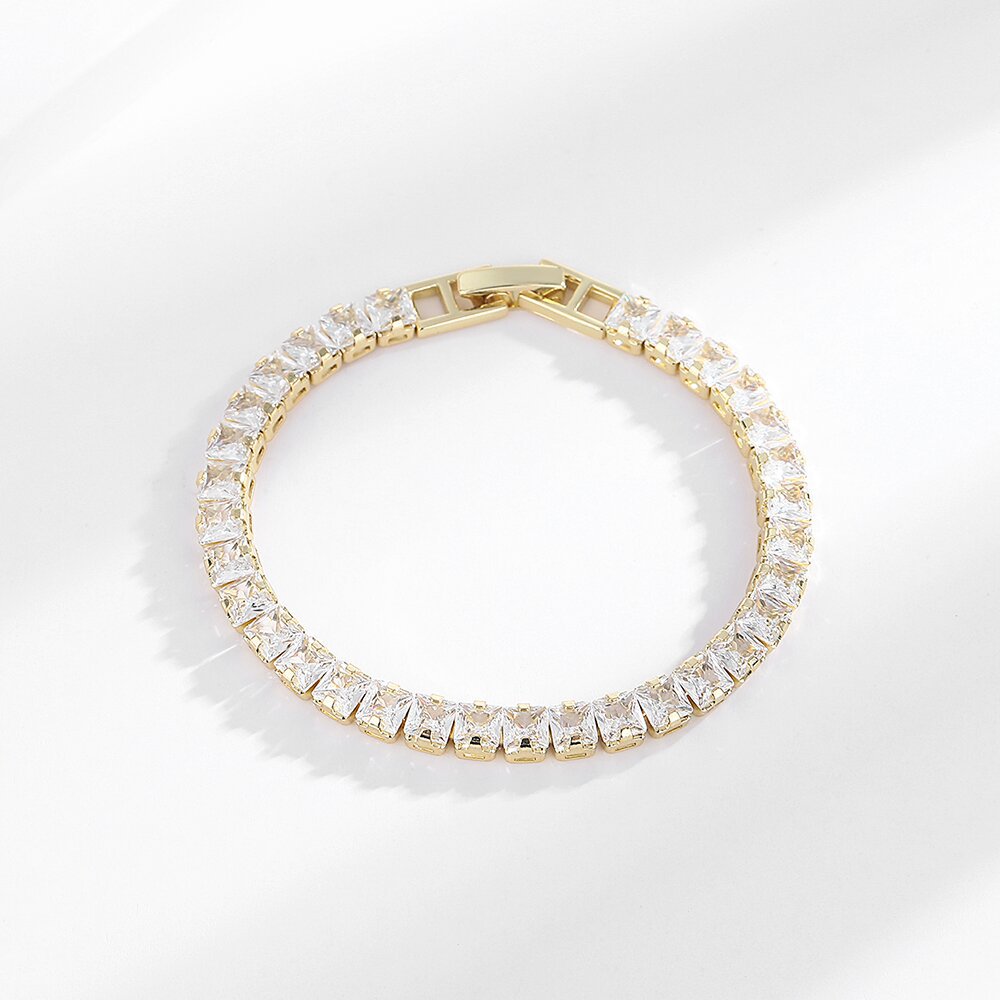 925 Sterling Silver 4MM Cubic  - Tennis Bracelet Cubic のレビューと価格