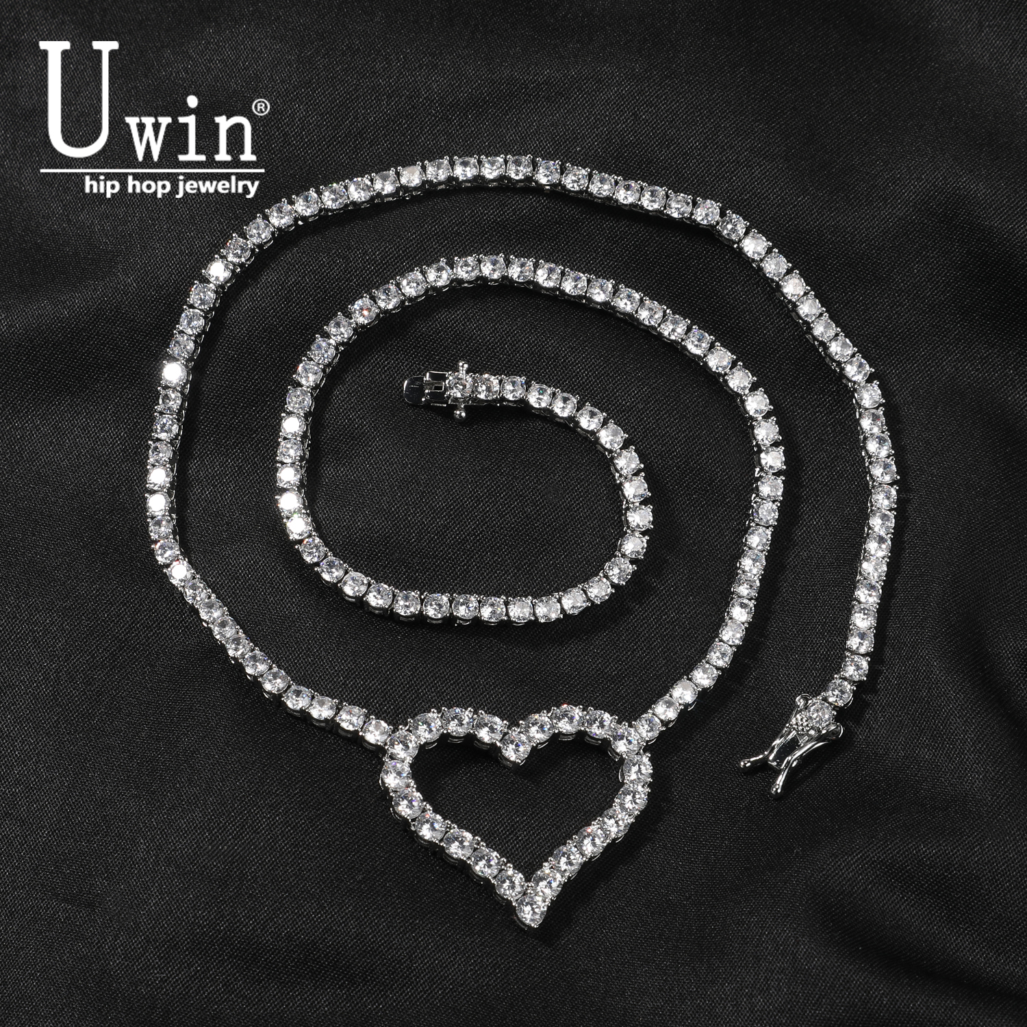 Uwin 3mm Tennis Chain With Lov - Tennis Bracelet Cubic のレビューと価格