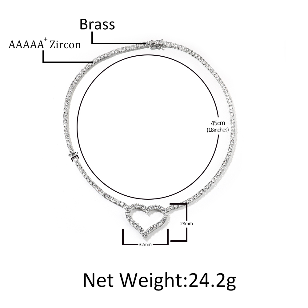 Uwin 3mm Tennis Chain With Lov - Tennis Bracelet Cubic のレビューと価格