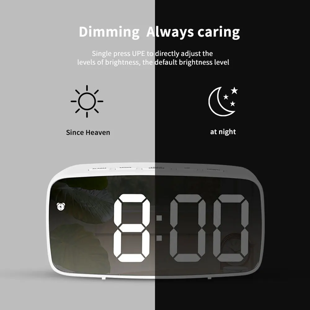 Acrylic Mirror Alarm Clock Ele - Moments Watches & Jewelry Vaughan Mills のレビューと価格