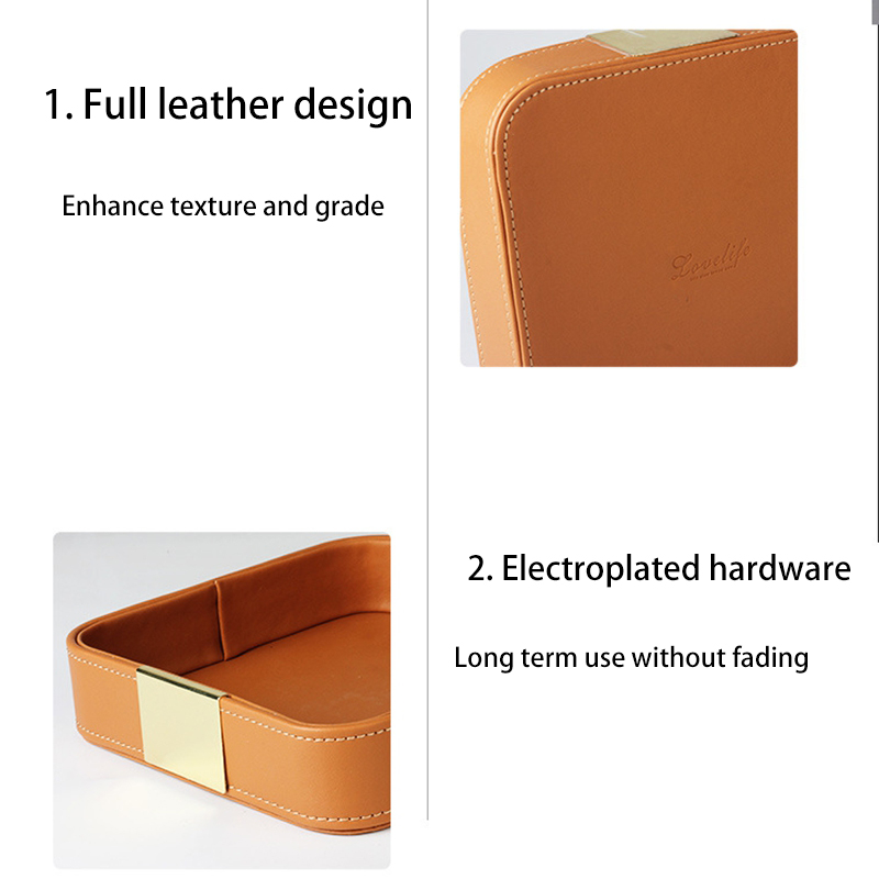 Leather Desk Tray Desktop Stor - Jewelry And Watches Store のレビューと価格