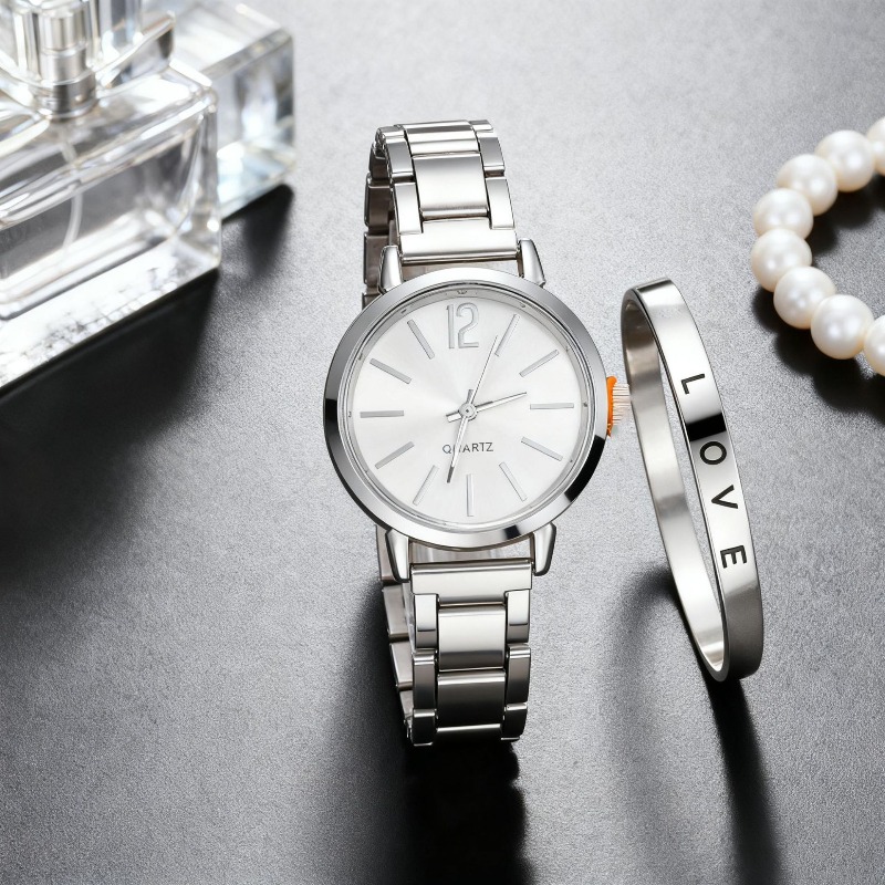2pcs Set Watch Luxury Women Si - Jewelry Watches For Women のレビューと価格