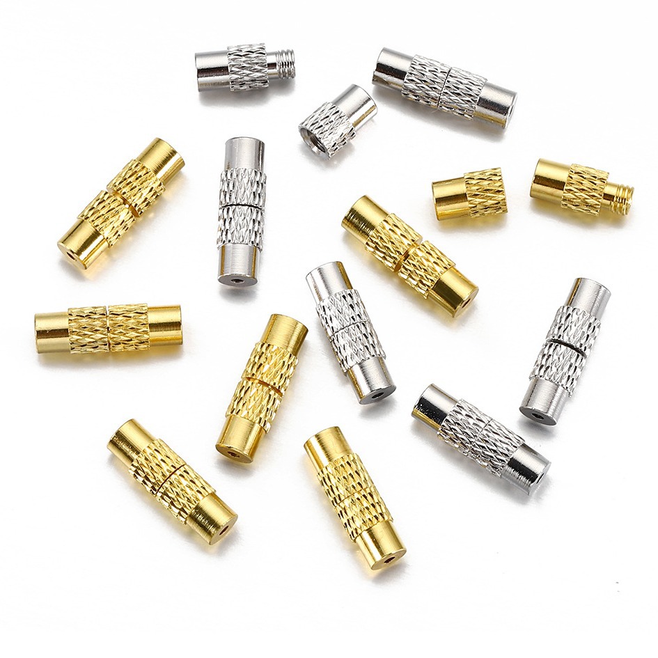 10pcs/20pcs Knurled Screw Clas - Pearl Necklace のレビューと価格