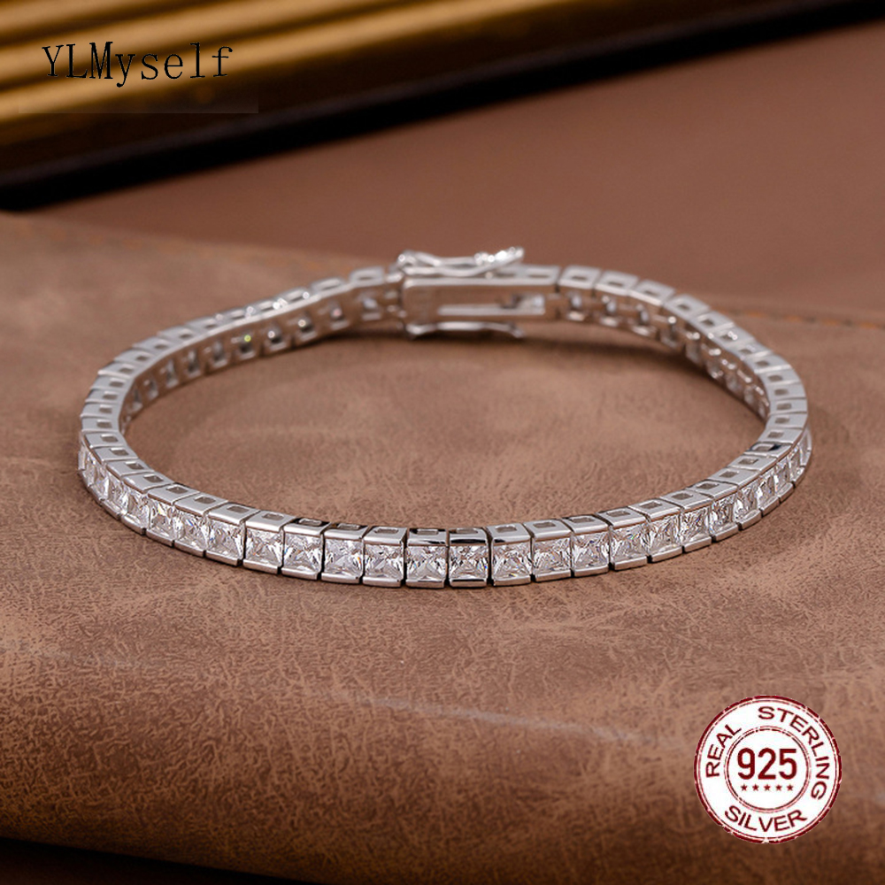 YLMyself 925 Silver Tennis Bra - Tennis Bracelet Cubic のレビューと価格
