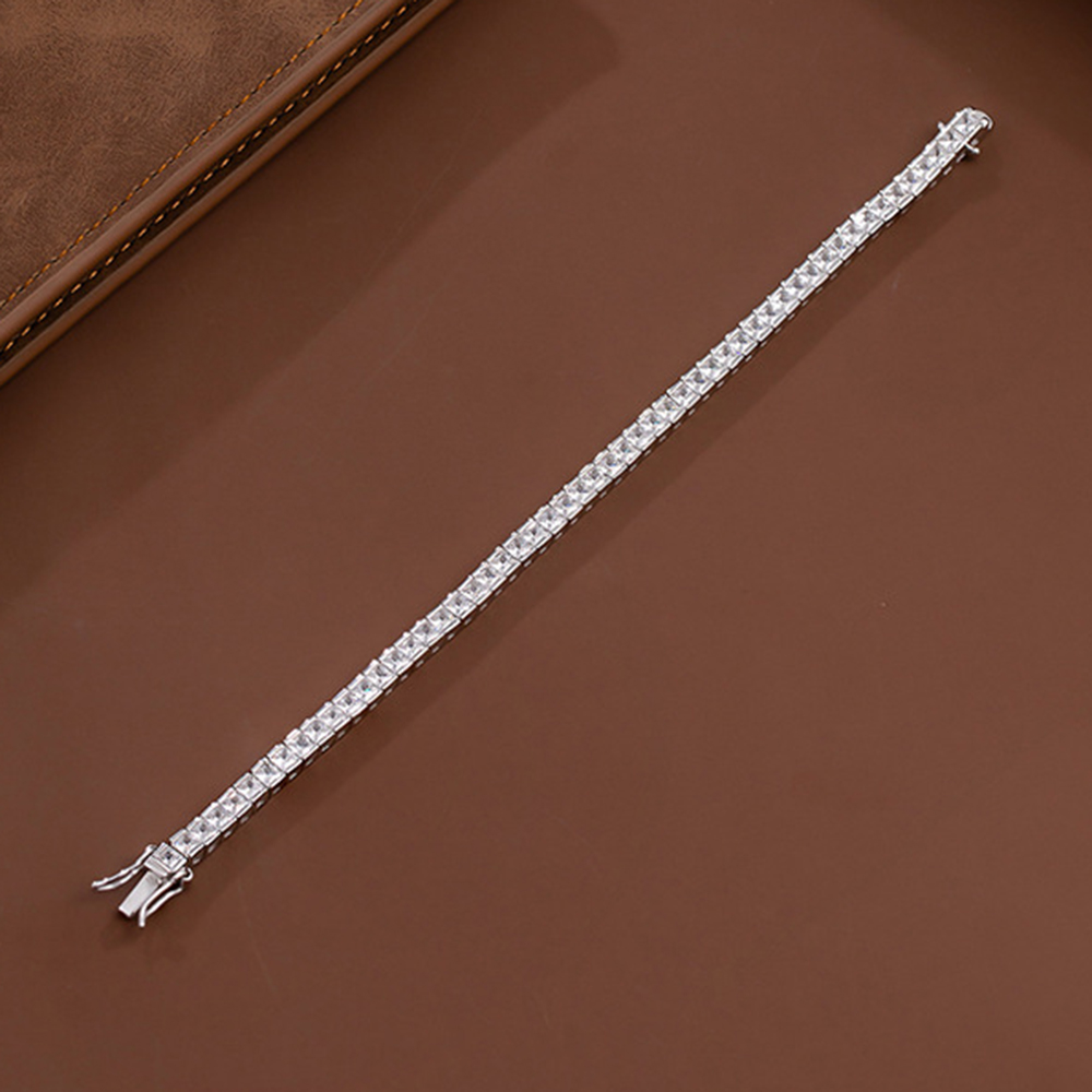 YLMyself 925 Silver Tennis Bra - Tennis Bracelet Cubic のレビューと価格