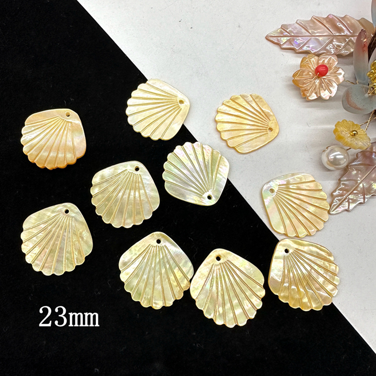 5Pcs Shell Beads With Hole Nat - Pearl Necklace のレビューと価格