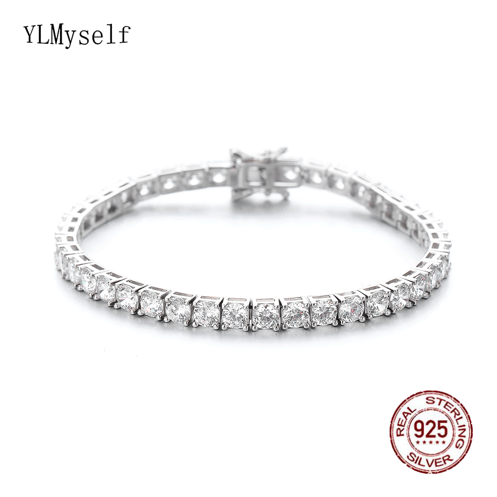 YLMyself 925 Silver Tennis Bra - Tennis Bracelet Cubic のレビューと価格