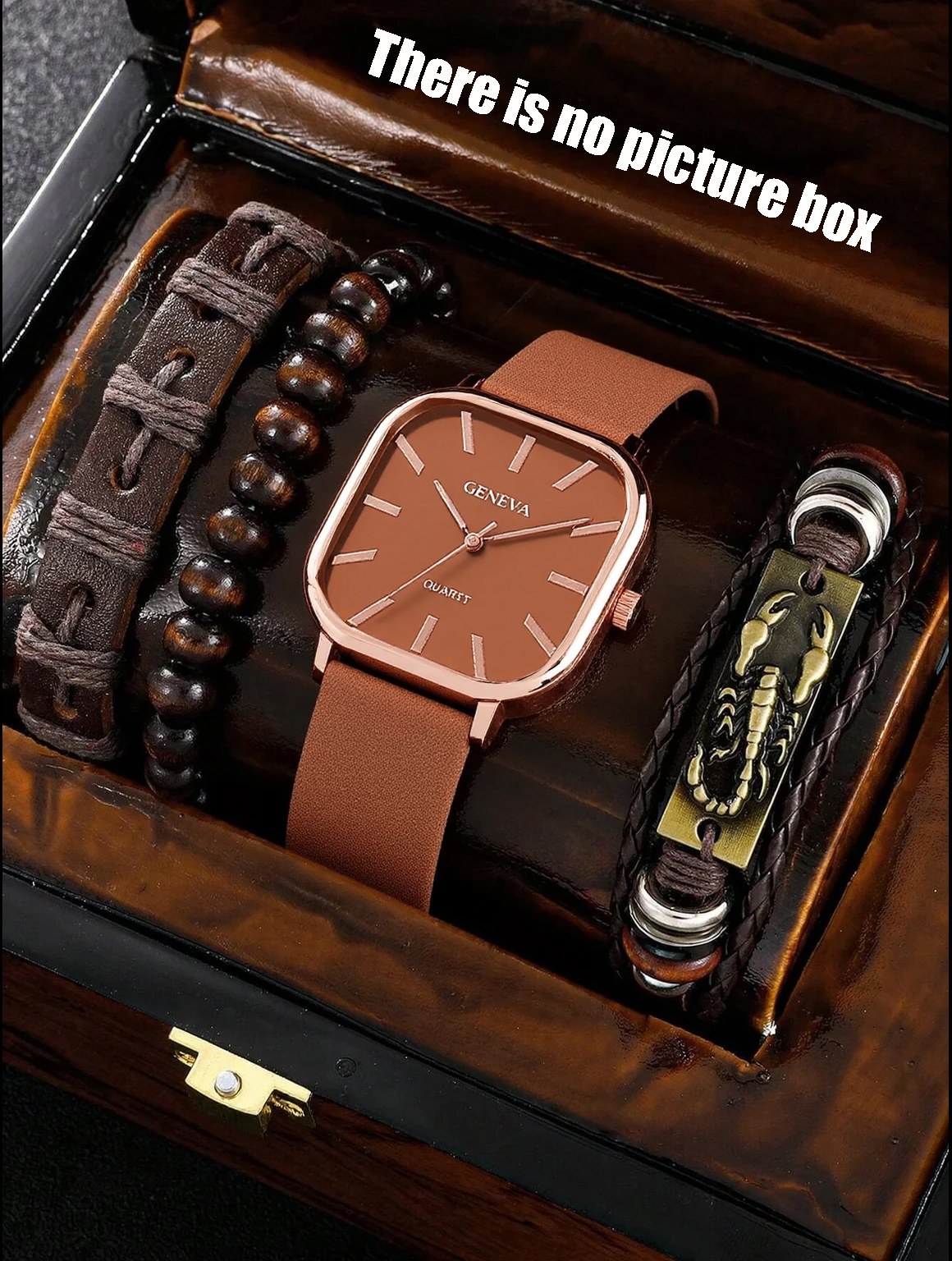 No gift box; men's leather str - Jewelry Bracelet Watches のレビューと価格